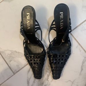 Prada low black heels